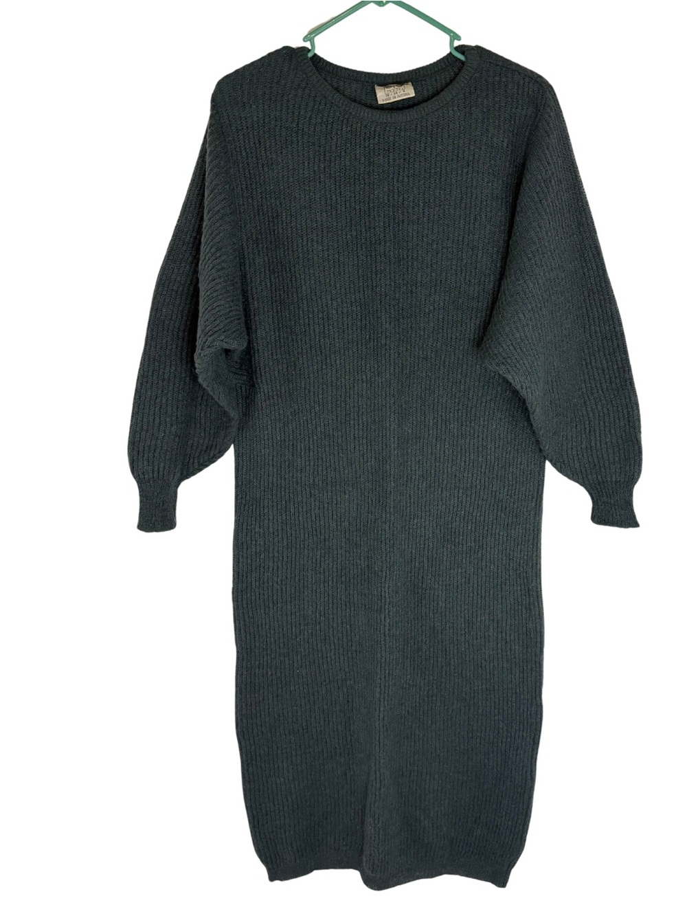 Macho Austria Mohair Blend Ribbed Long Sleeve Knit Sweater Dress Size 6